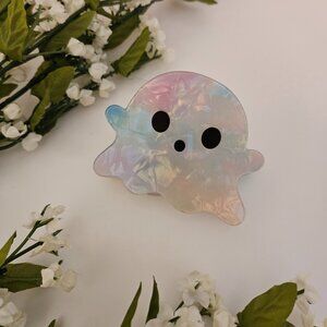 Opalescent Ghost Claw Clip